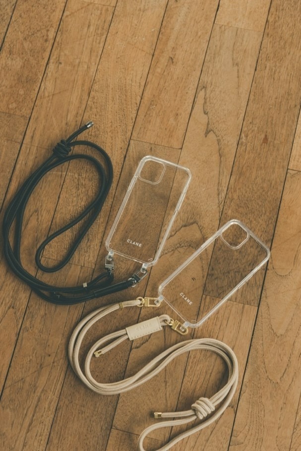 クラネ×トポロジーのiphoneケース、肩掛け可能“ロープ”素材のストラップ×上品レザータグ｜写真1