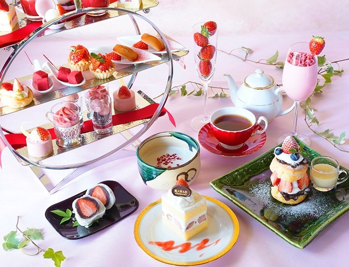 明治記念館 苺のアフタヌーンティー いちごソルベやショートケーキなど苺尽くしの限定メニュー ファッションプレス
