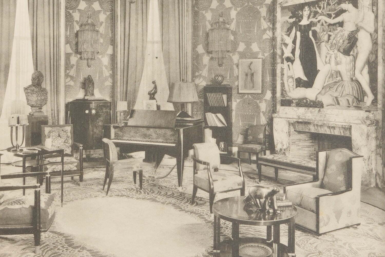 東京都庭園美術館の建物公開展「アール・デコの貴重書」約100点を展示、“旧朝香宮邸”時代の再現展示も