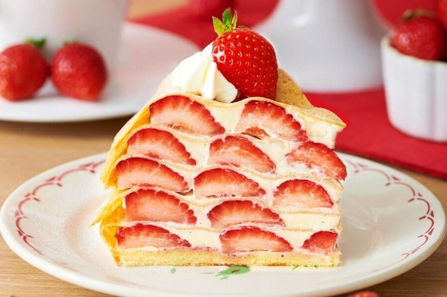 アフタヌーンティー・ラブアンドテーブル2022年春スイーツ、贅沢あまおう苺のミルクレープなど