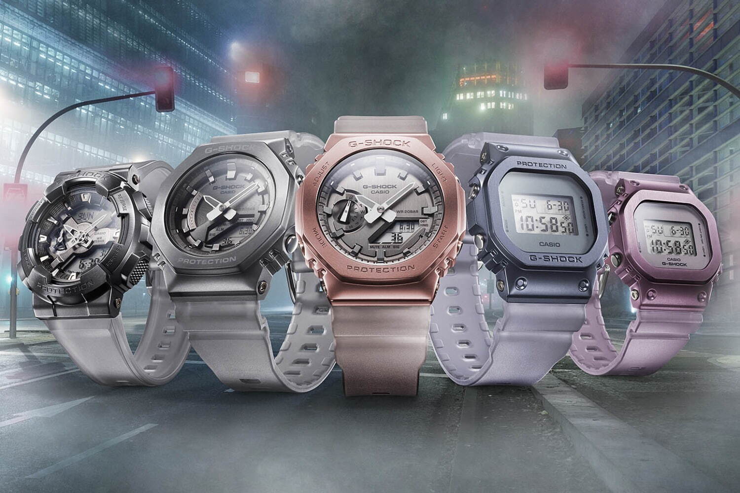 G-SHOCKから夜霧を表現した新作腕時計、ニュートラルカラーの