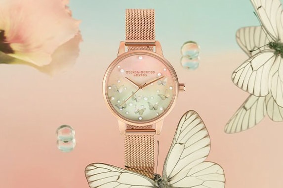 olivia burton london 蝶デザイン 腕時計 オリビア・バートンの新作腕時計、蝶々きらめく「スパークル