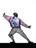 エイポック エイブル イッセイ ミヤケの横尾忠則作品を着る服、“ズレた東洲斎写楽の役者絵”ブルゾン｜写真10