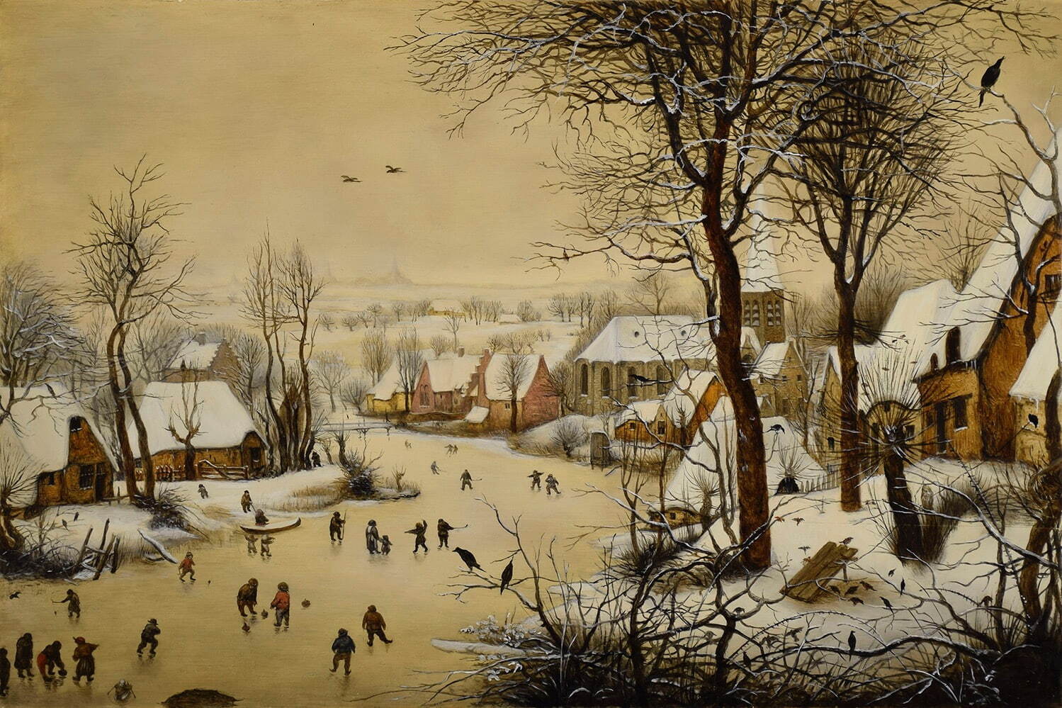 原画／ピーテル・ブリューゲル(父)《鳥罠のある冬景色》1565年　籾井基充