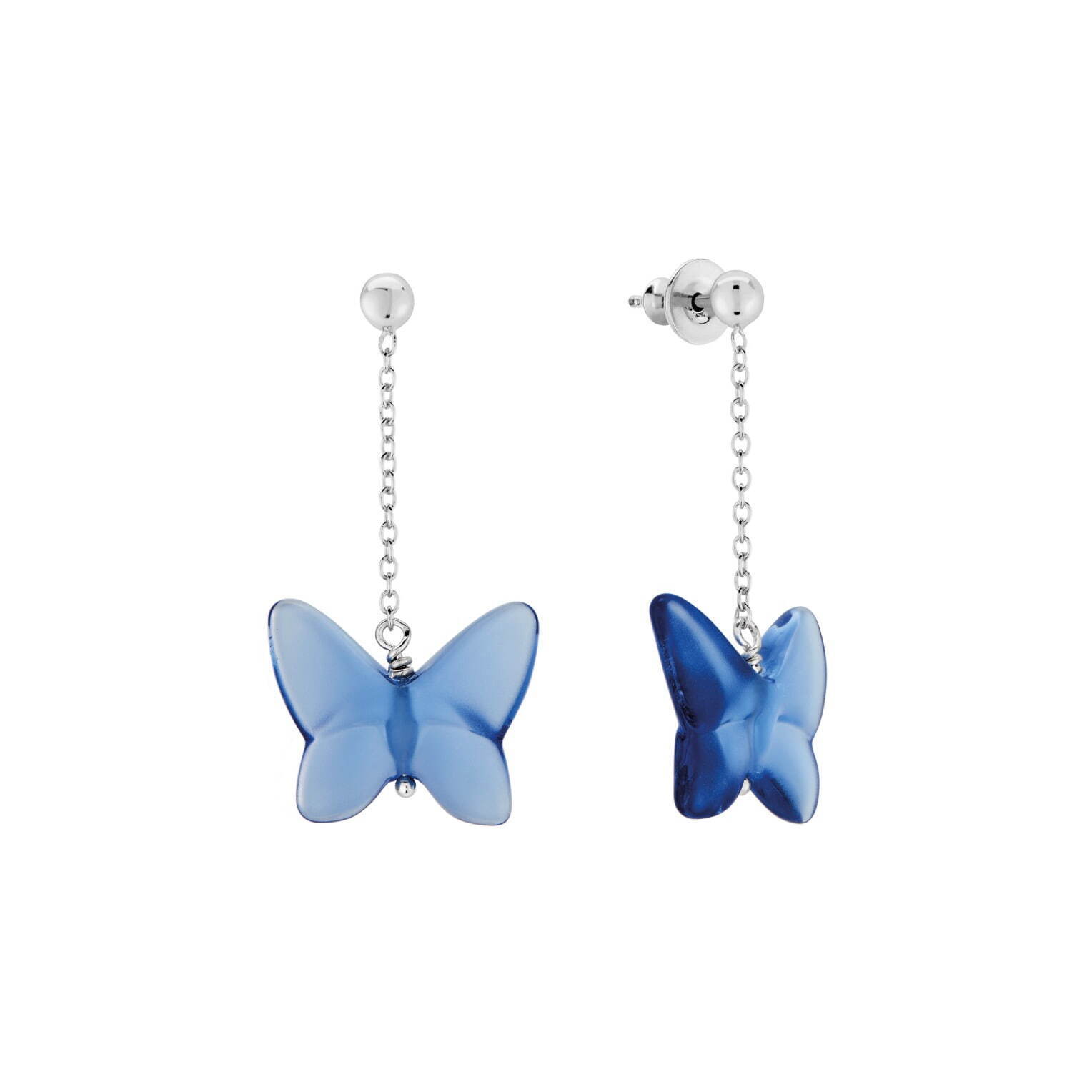 ラリック“蝶が舞う”新作クリスタルジュエリー、淡いブルーやグリーンで 