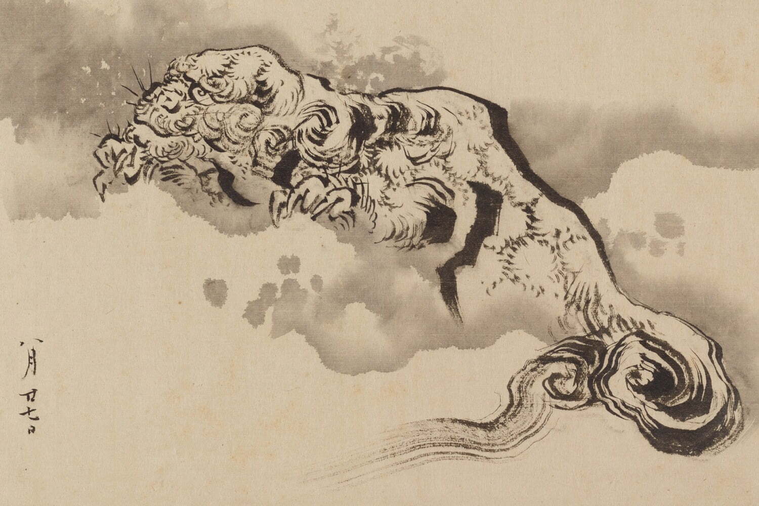 人気商品！】 正心斎永潮 大黒図 /江戸時代 七福神 水墨画