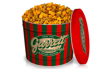 ギャレット ポップコーンから赤＆グリーンのクリスマス限定缶が登場