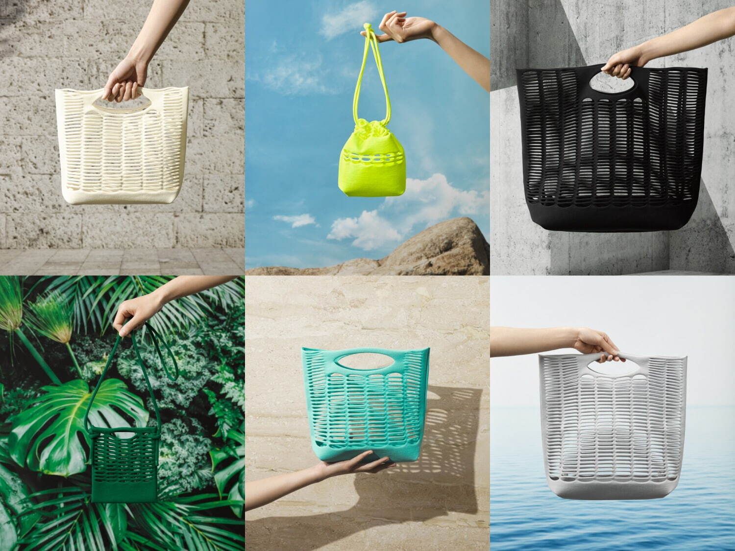 グッド グッズ イッセイ ミヤケのニットバッグ「モッコ」新作“巾着 ... GOOD GOODS ISSEY MIYAKE MOKKO モッコ ナップサック