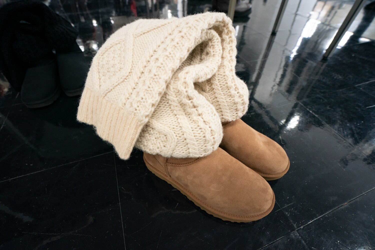 UGG★ケーブル編みニットブーツ