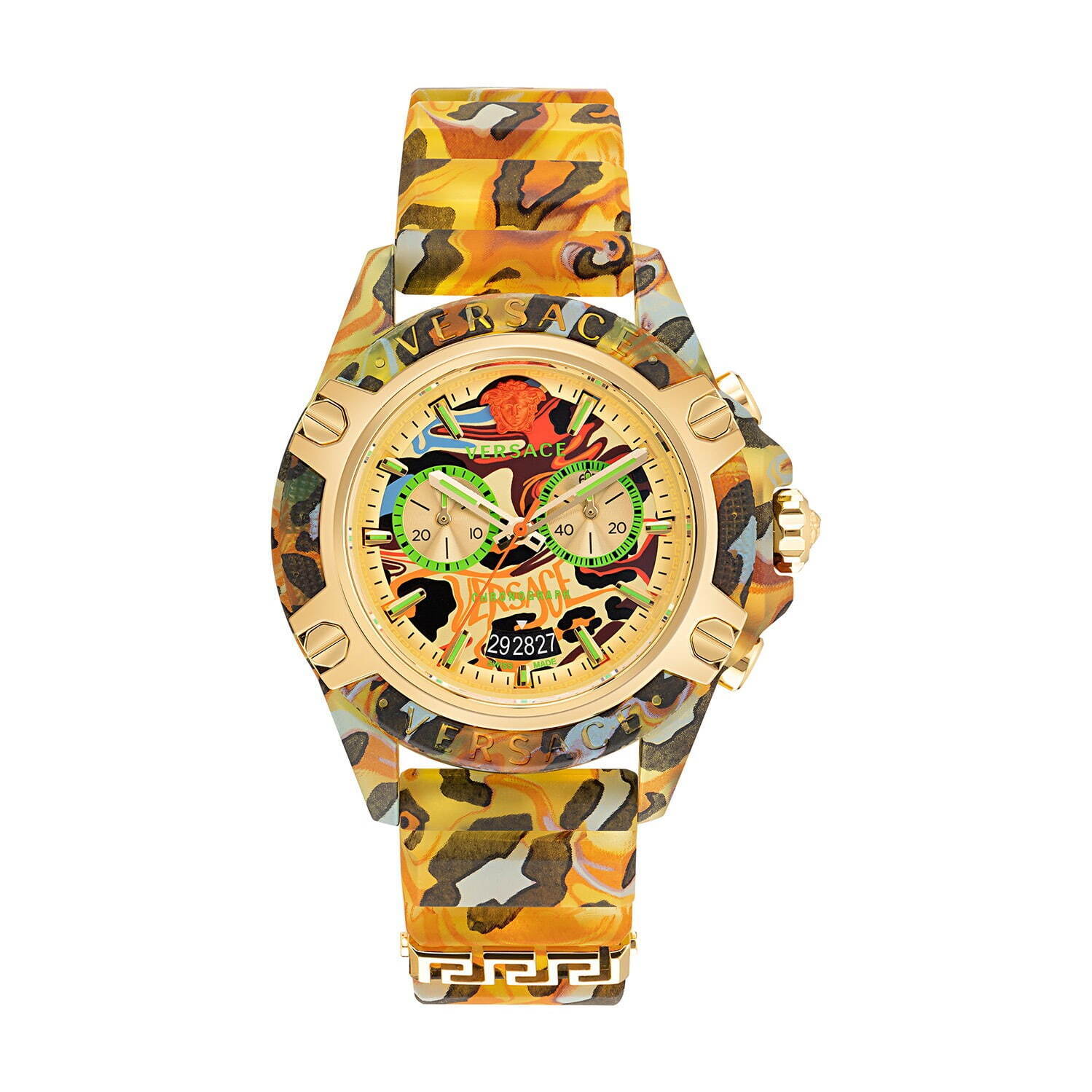 ヴェルサーチェの腕時計「アイコン アクティブ」新色、カモフラージュ
