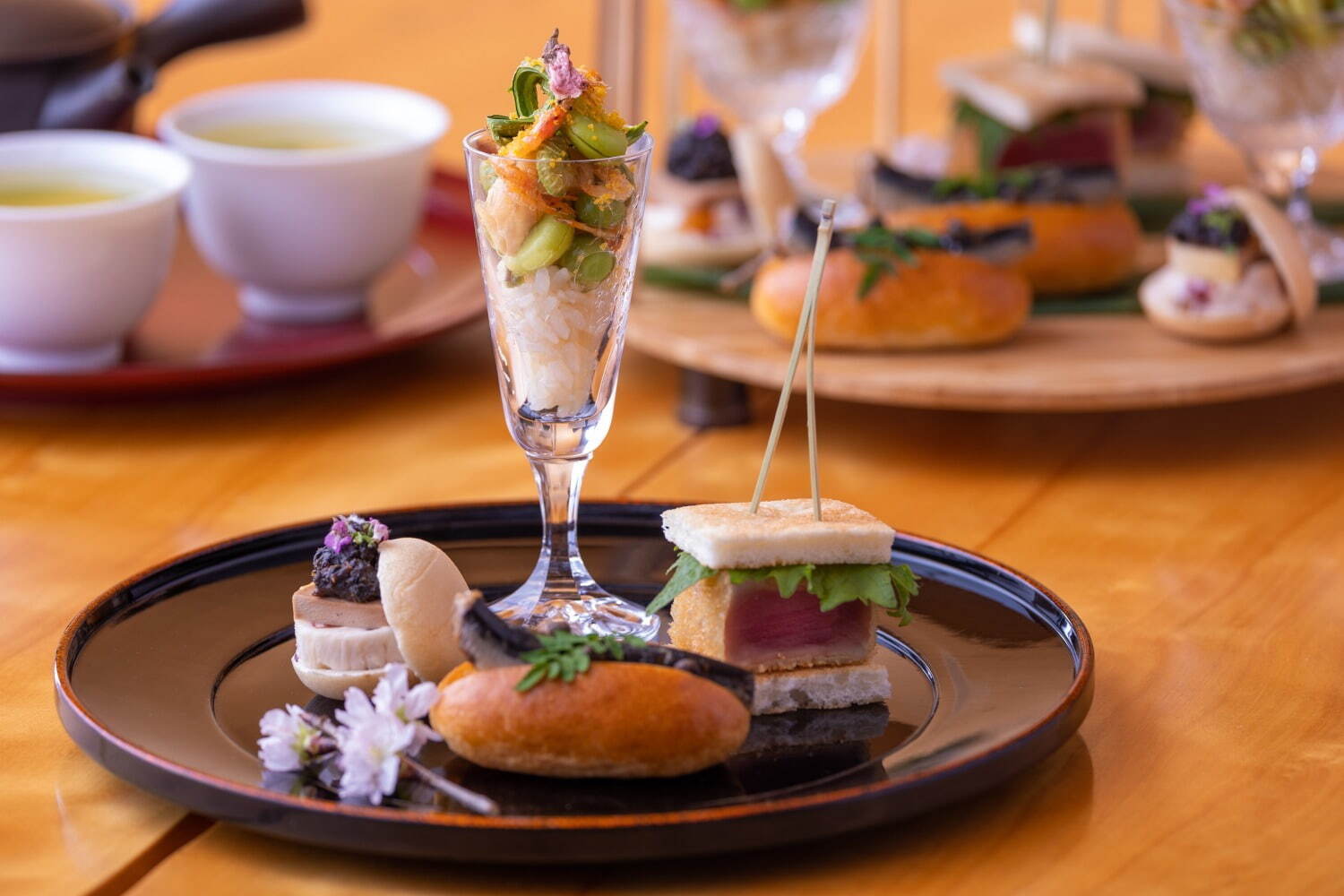 ハイアット リージェンシー 京都"和"アフタヌーンティー、桜のチーズケーキや宇治抹茶タルト|写真3