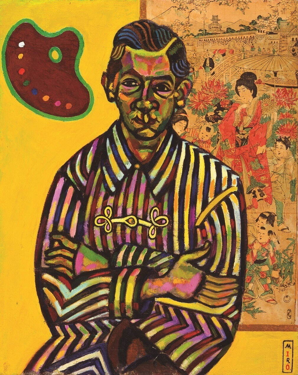 ジュアン・ミロ《アンリク・クリストフル・リカルの肖像》1917年 油彩・コラージュ、キャンバス ニューヨーク近代美術館 ©The Museum of Modern Art, New York. Florene May Schoenborn Bequest, 1996/Licensed by Art Resource, NY ©Successió Miró/ADAGP, Paris & JASPAR, Tokyo, 2022 E4304