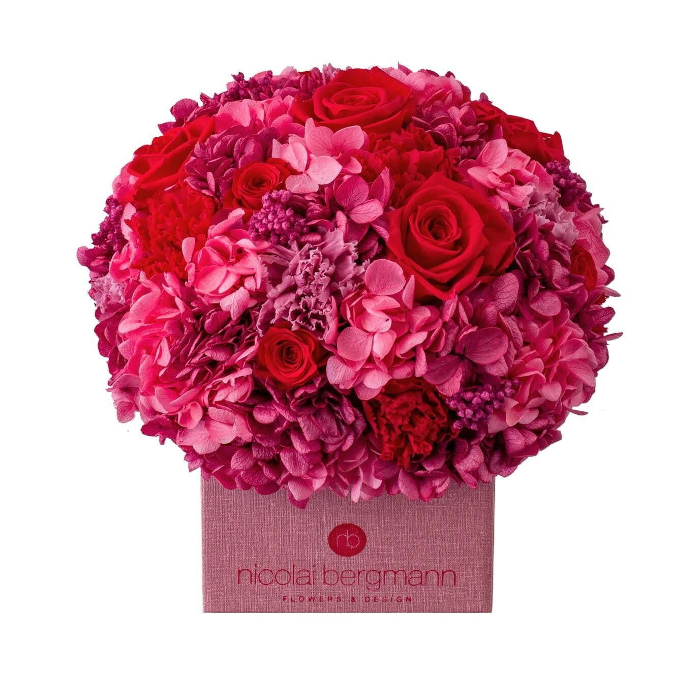 ニコライ バーグマン“母の日限定”フラワーボックス、ピンク×ワインレッドの薔薇やカーネーション｜写真5