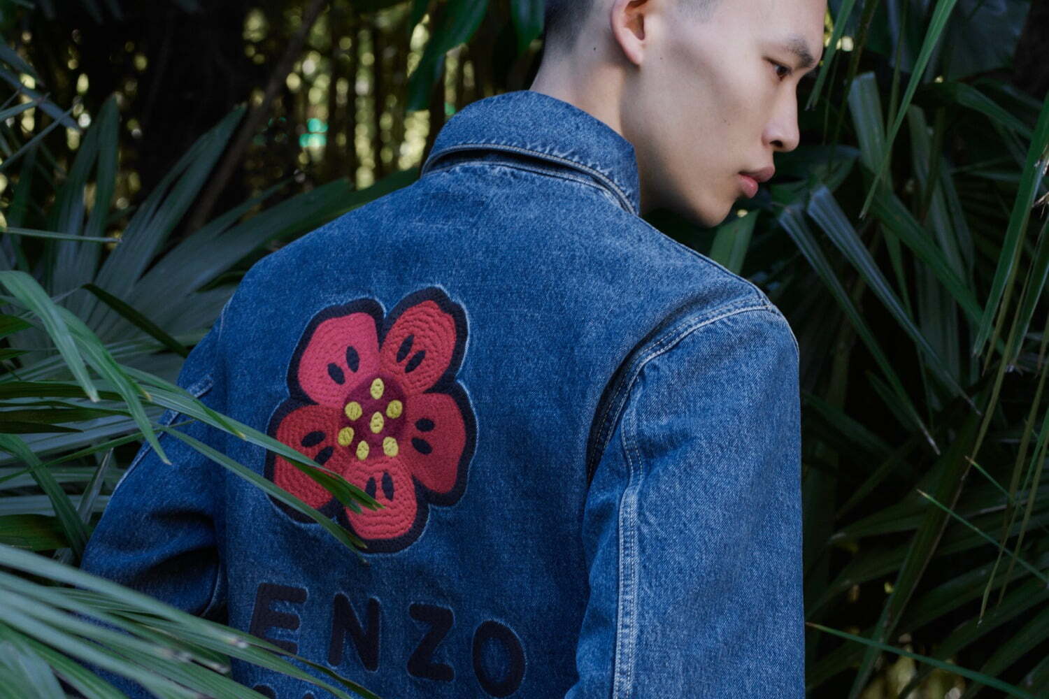 【試着】即完売 KENZO POPPY NIGO デニムジャケット ワークウェア背面にはKENZOPa