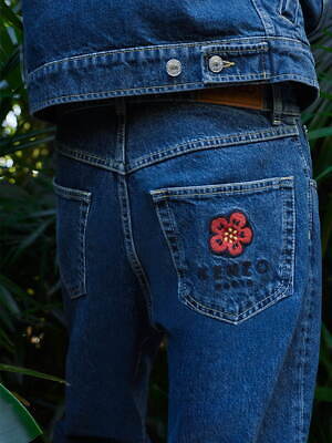 ケンゾー NIGO手がけるデニムウェア、“ボケの花”刺繍を施した国産 