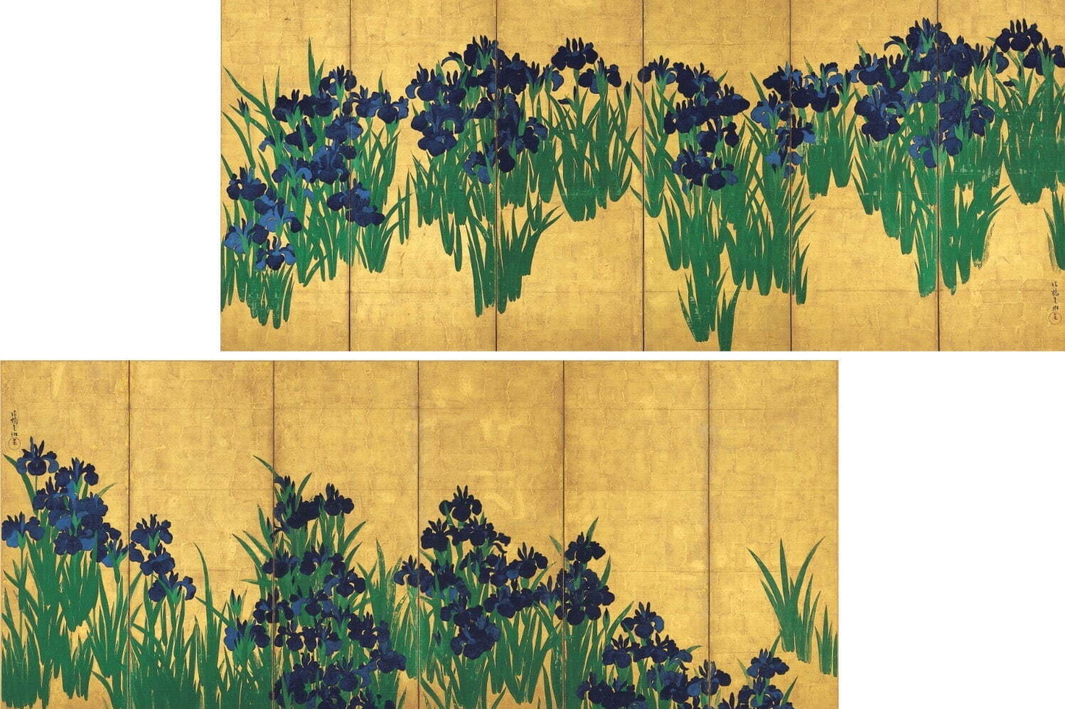 国宝《燕子花図屏風》尾形光琳筆 日本・江戸時代 18世紀 根津美術館蔵