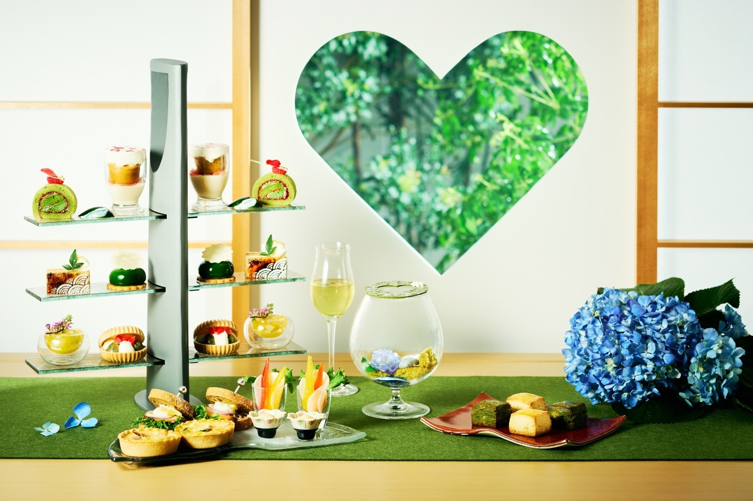 サヴァラン｜ザ・サウザンド キョウト“ハートのお寺”正寿院コラボ和風アフタヌーンティー、抹茶・ほうじ茶スイーツ