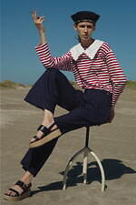 春夏「ボーダートップス」レディース着こなし術、きれいめorカジュアル？おしゃれな大人コーデ｜写真5