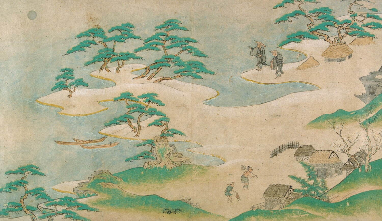 《西行物語絵巻 著色本》(部分) 三巻のうち中巻 室町時代 15世紀 サントリー美術館