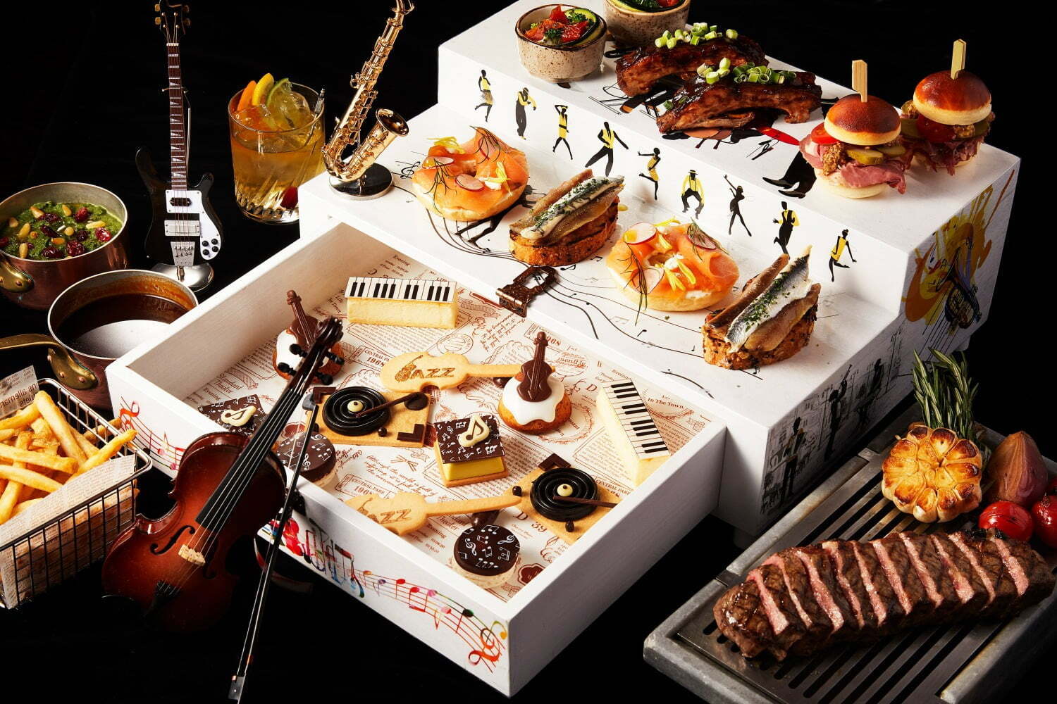 “肉料理×ジャズ音楽スイーツ”の新感覚アフタヌーンティー、ANAインターコンチネンタルホテル東京で