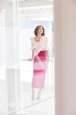 スナイデル22年夏の新作ワンピース、フリルカラーのAラインドレスやストライプ柄シャツワンピ｜写真12