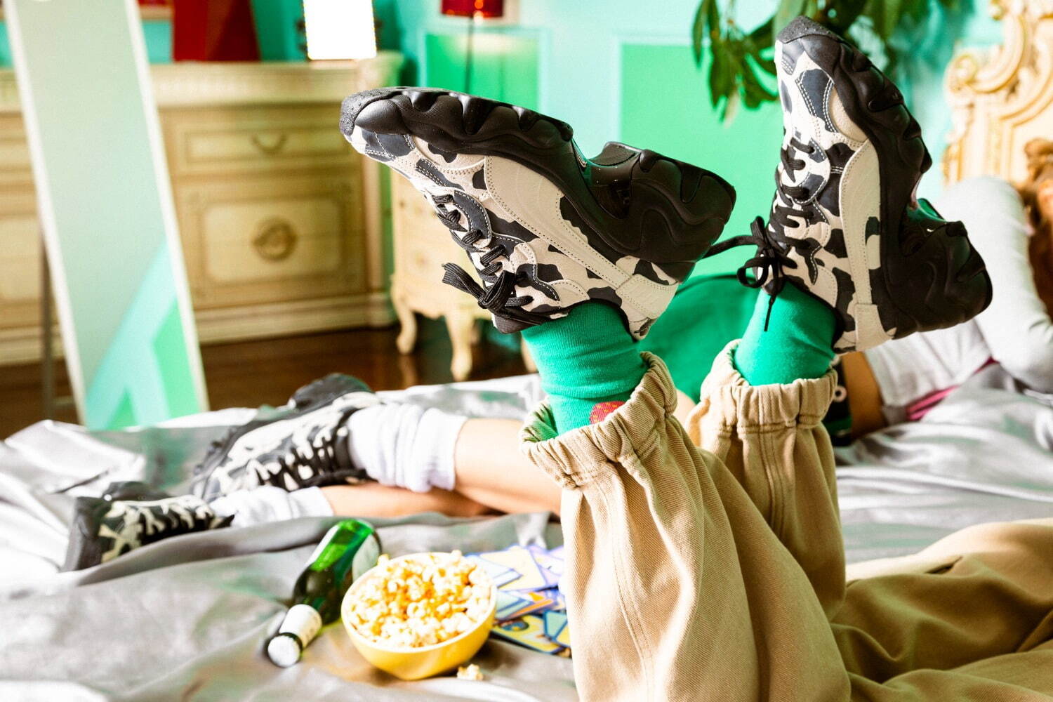 花柄 バタフライ【ALDO】ウェッジ 厚底 ジョガースニーカー 厚底スニーカー レディース 星柄 シューズ 22-24.5cm 韓国