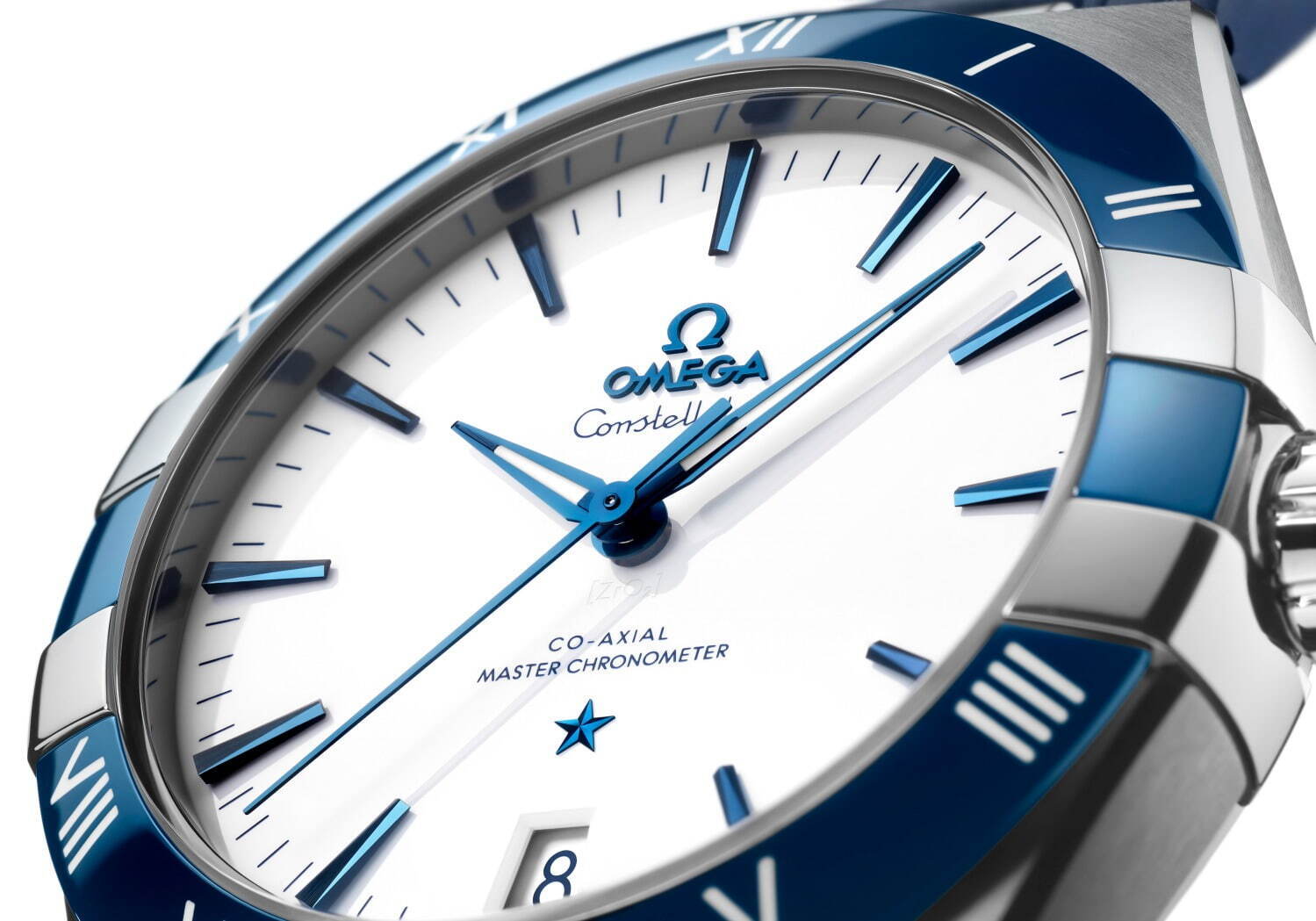 オメガの2022年新作メンズ腕時計、ブルー×ホワイトの新ダイアルを備え 