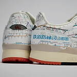 “地下鉄の路線図”モチーフのレザースニーカー、アトモスとアシックス・スポーツスタイルがコラボ｜写真6