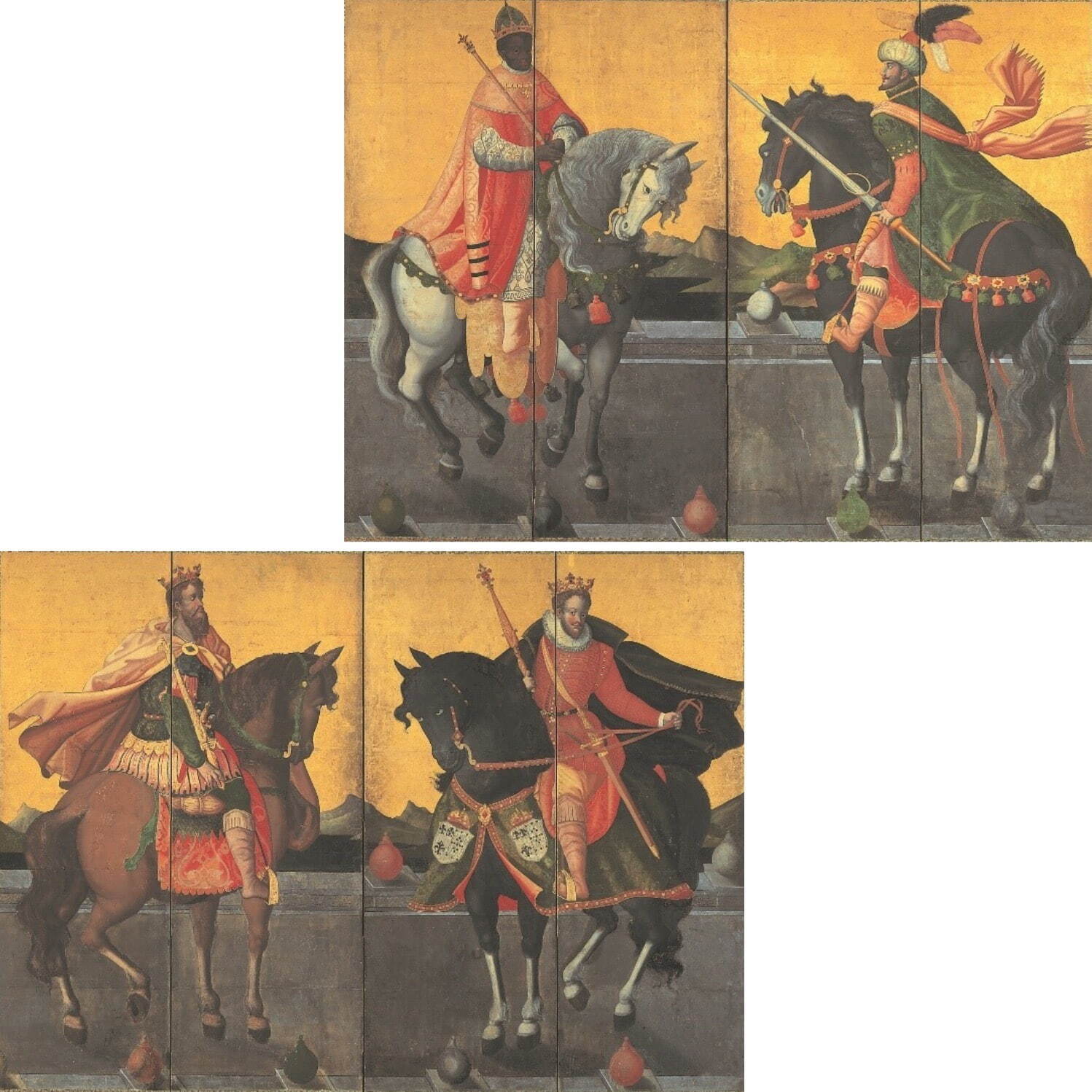 重要文化財《泰西王侯騎馬図屏風》桃山~江戸時代初期 サントリー美術館蔵