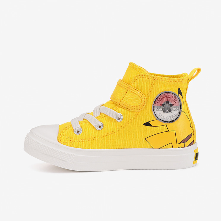 コンバース ポケットモンスターのデザインのキッズシューズ、ピカチュウ・ポッチャマなどをイメージ ファッションプレス