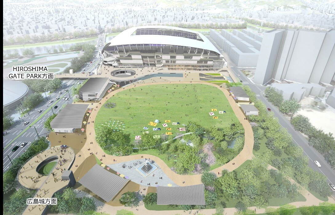 広島市中央公園に新商業施設「ヒロパ」、サッカースタジアム×広場が一体化「ひろしまスタジアムパーク」で｜写真6