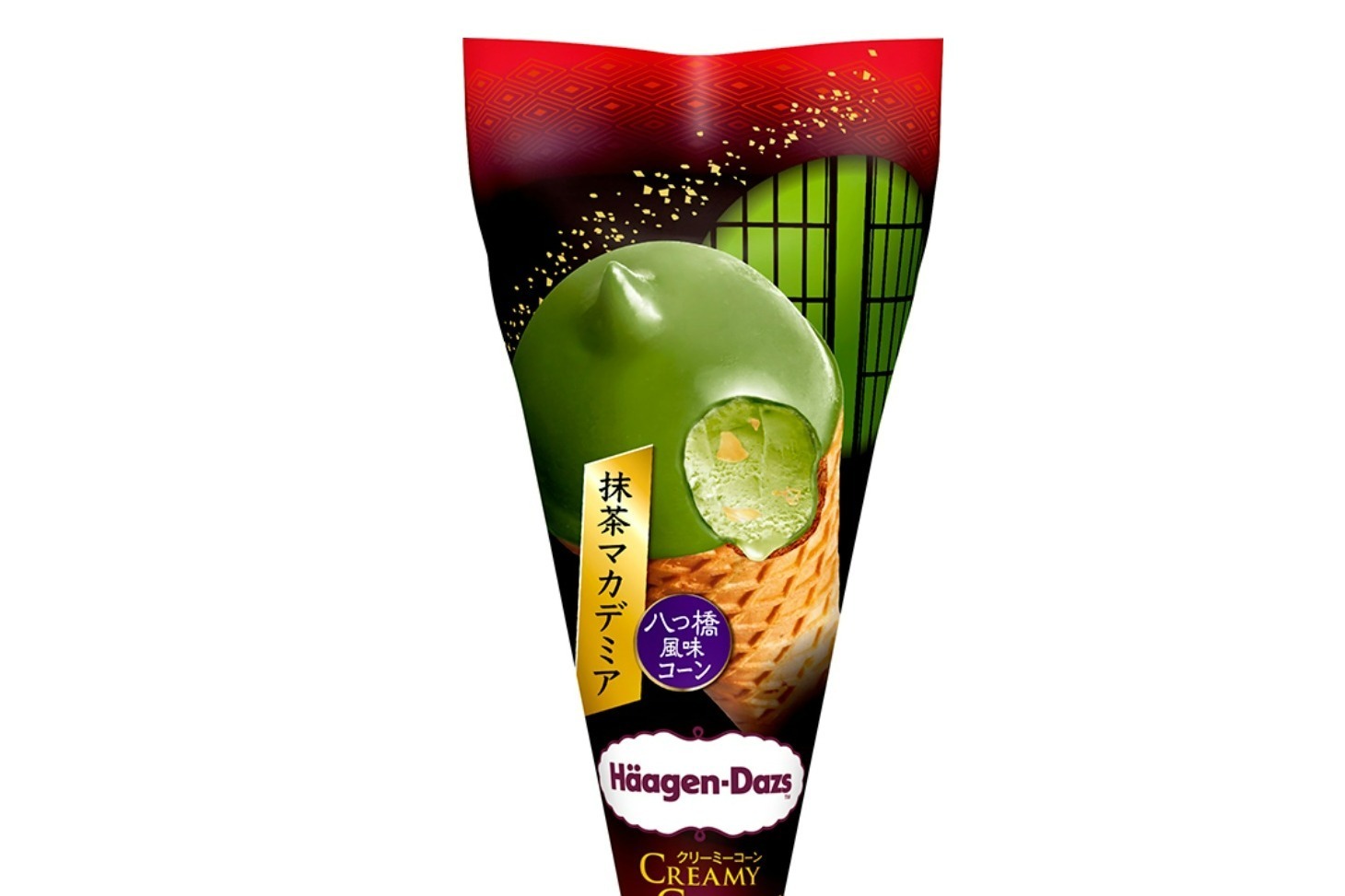 ハーゲンダッツ新作“抹茶マカデミア”アイスクリーム×“八つ橋”風ワッフルコーン、セブン‐イレブンで
