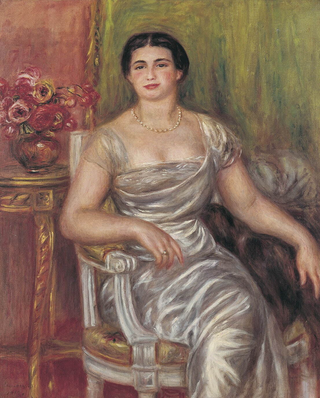 オーギュスト・ルノワール《詩人アリス・ヴァリエール゠メルツバッハの肖像》1913年
ASSOCIATION DES AMIS DU PETIT PALAIS, GENEVE