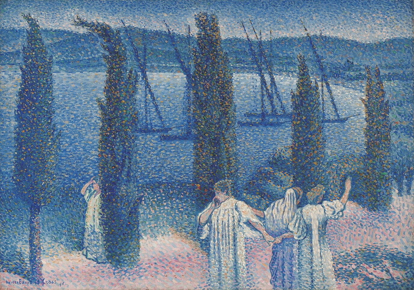 アンリ゠エドモン・クロス《糸杉のノクチューン》1896年
ASSOCIATION DES AMIS DU PETIT PALAIS, GENEVE