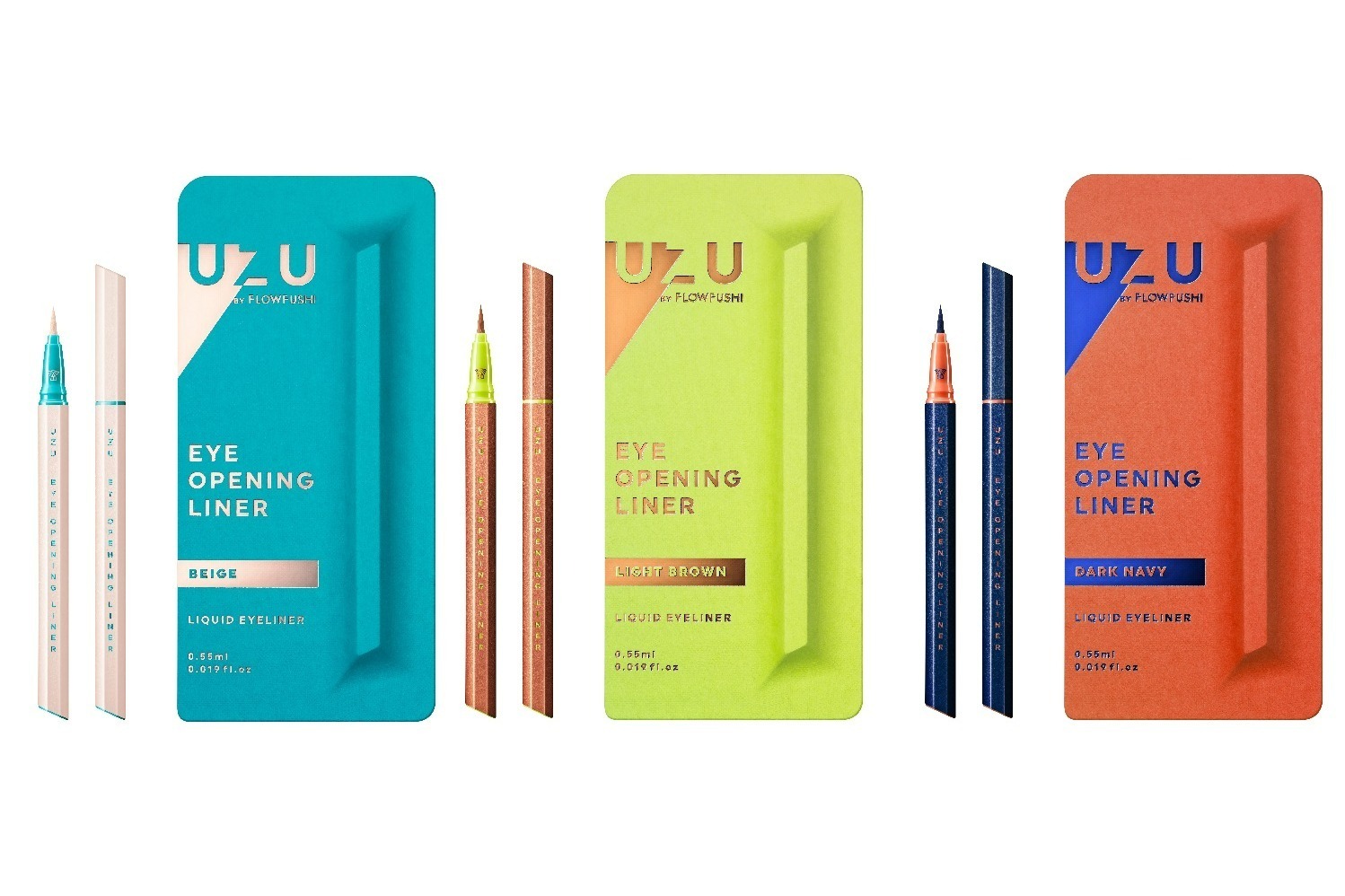 「UZU アイオープニングライナー」に新色、“惑星”着想のベージュやダークネイビーアイライナー