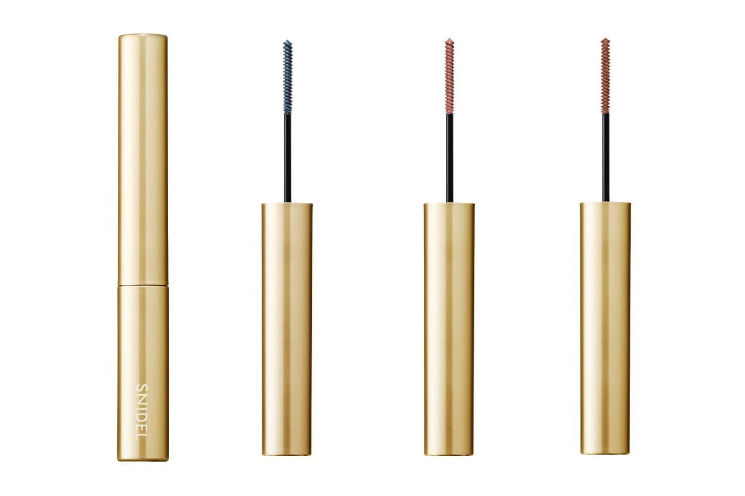 (From left) Sneijder curl-up mascara EX01, EX02, EX03 3,080 yen each <Limited color>“/><figcaption style=
