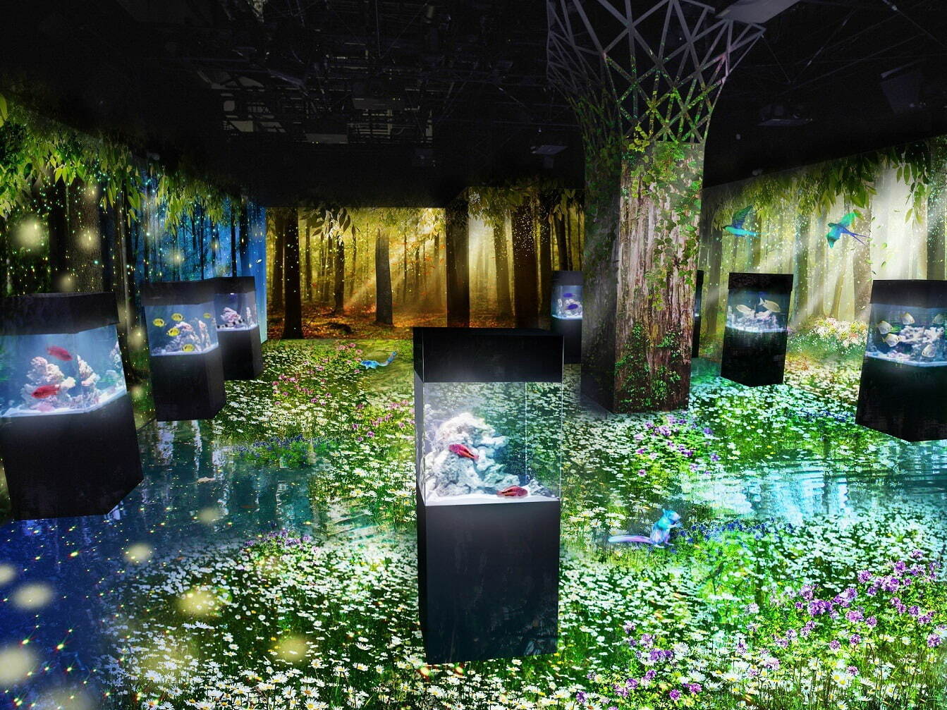 マクセル アクアパーク品川“花と緑”の初夏イベント、花が咲くイルカショーや音×光のクラゲ水槽｜写真6