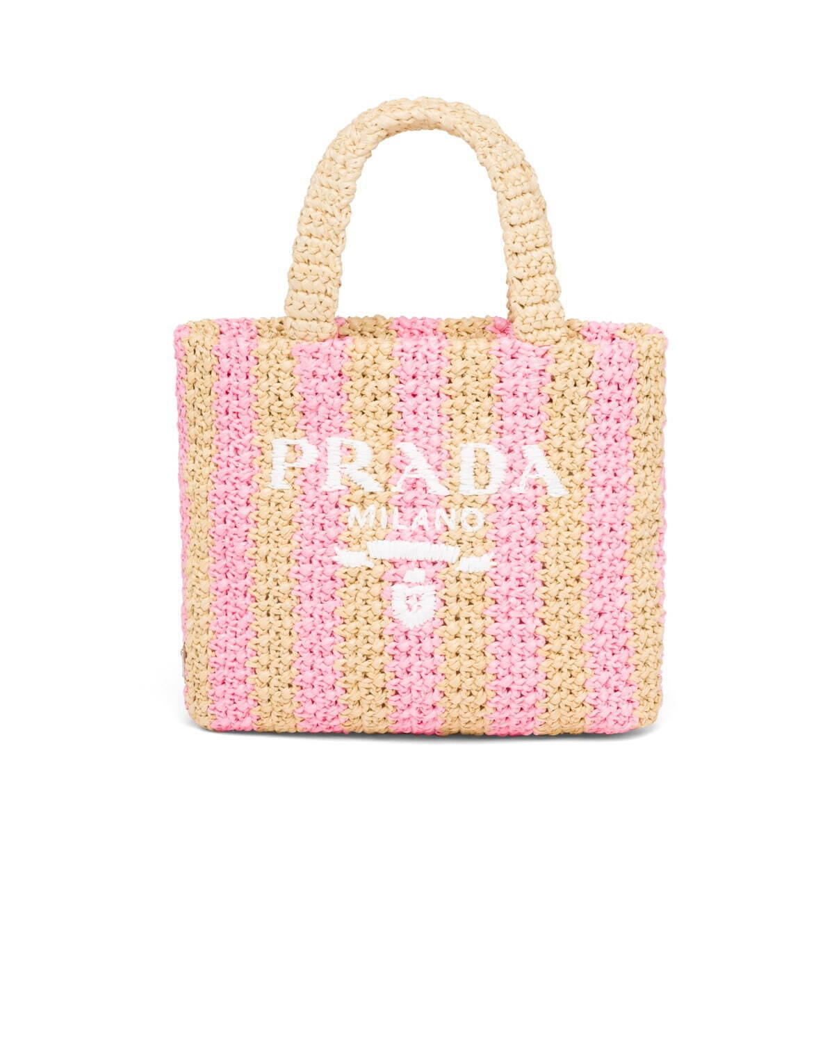 プラダ22年初夏の新作アイテム、手編みのラフィアバッグ