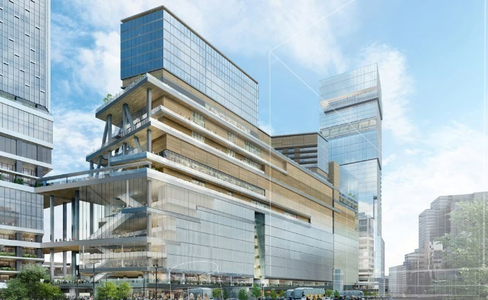 新宿駅西南口再開発で商業・宿泊施設などを備える2つのビル 、東西南北を繋ぐ歩行者デッキ整備|写真1