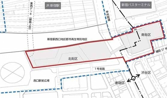 新宿駅西南口再開発で商業・宿泊施設などを備える2つのビル 、東西南北を繋ぐ歩行者デッキ整備｜写真3