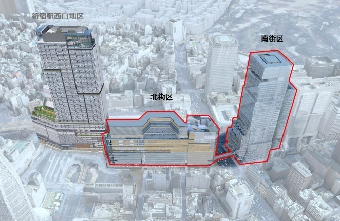 新宿駅西南口再開発で商業・宿泊施設などを備える2つのビル 、東西南北を繋ぐ歩行者デッキ整備｜写真2