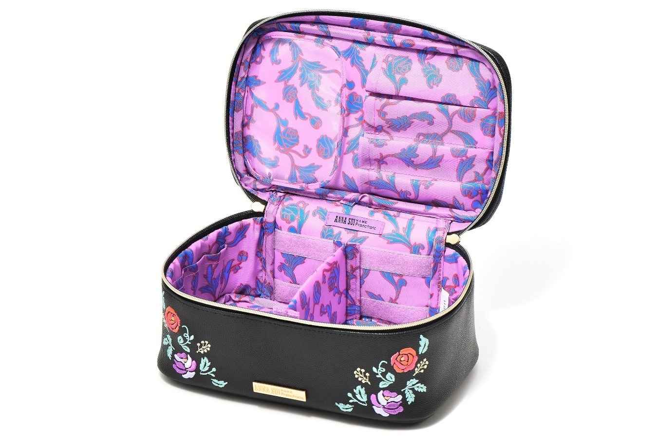 アナ スイ×フランフラン"バラ刺繍”のバニティポーチ、コラボインテリア雑貨の新作