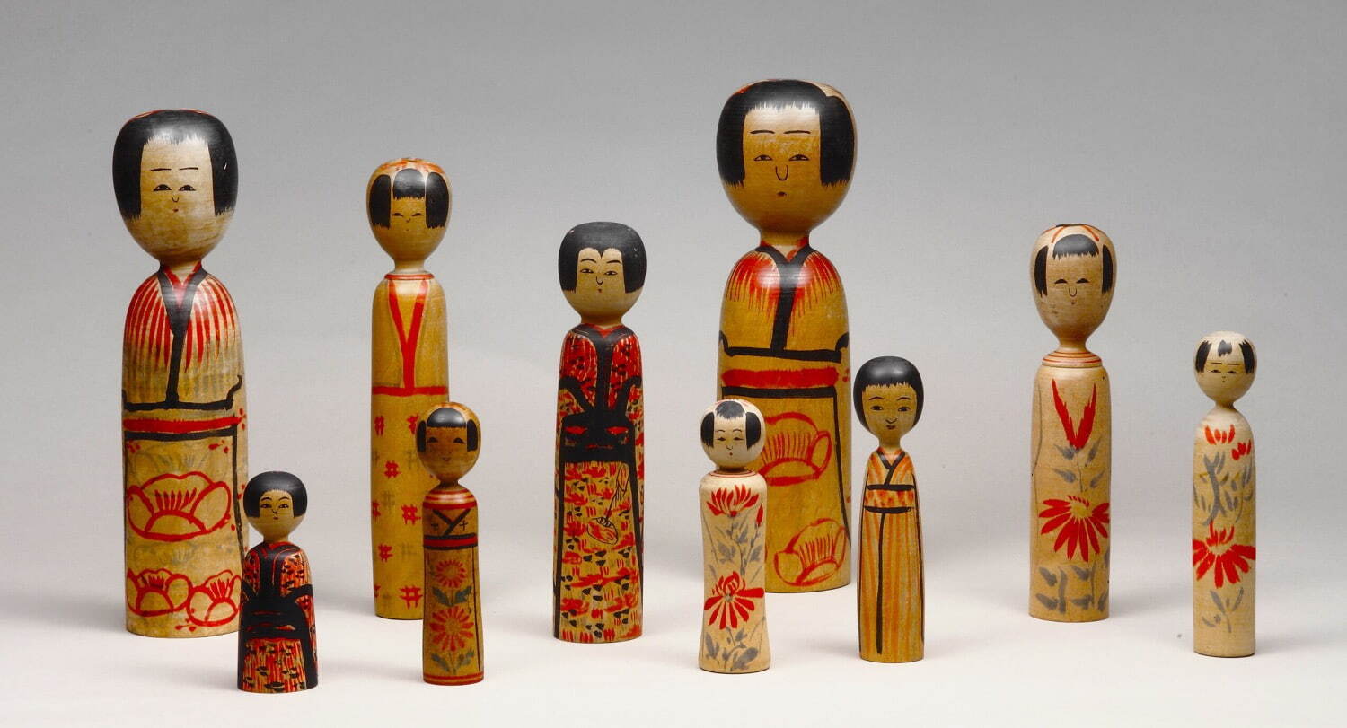 《こけし(木地山系)》1925-41年頃 原郷のこけし群 西田記念館