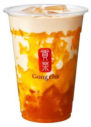 ゴンチャ(Gong cha) いよかんマンゴー ミルクティー＆フローズン｜写真2