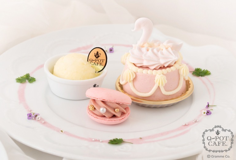 Swan Lake Cake Plate (Peach Pink) ドリンク付 2,100円