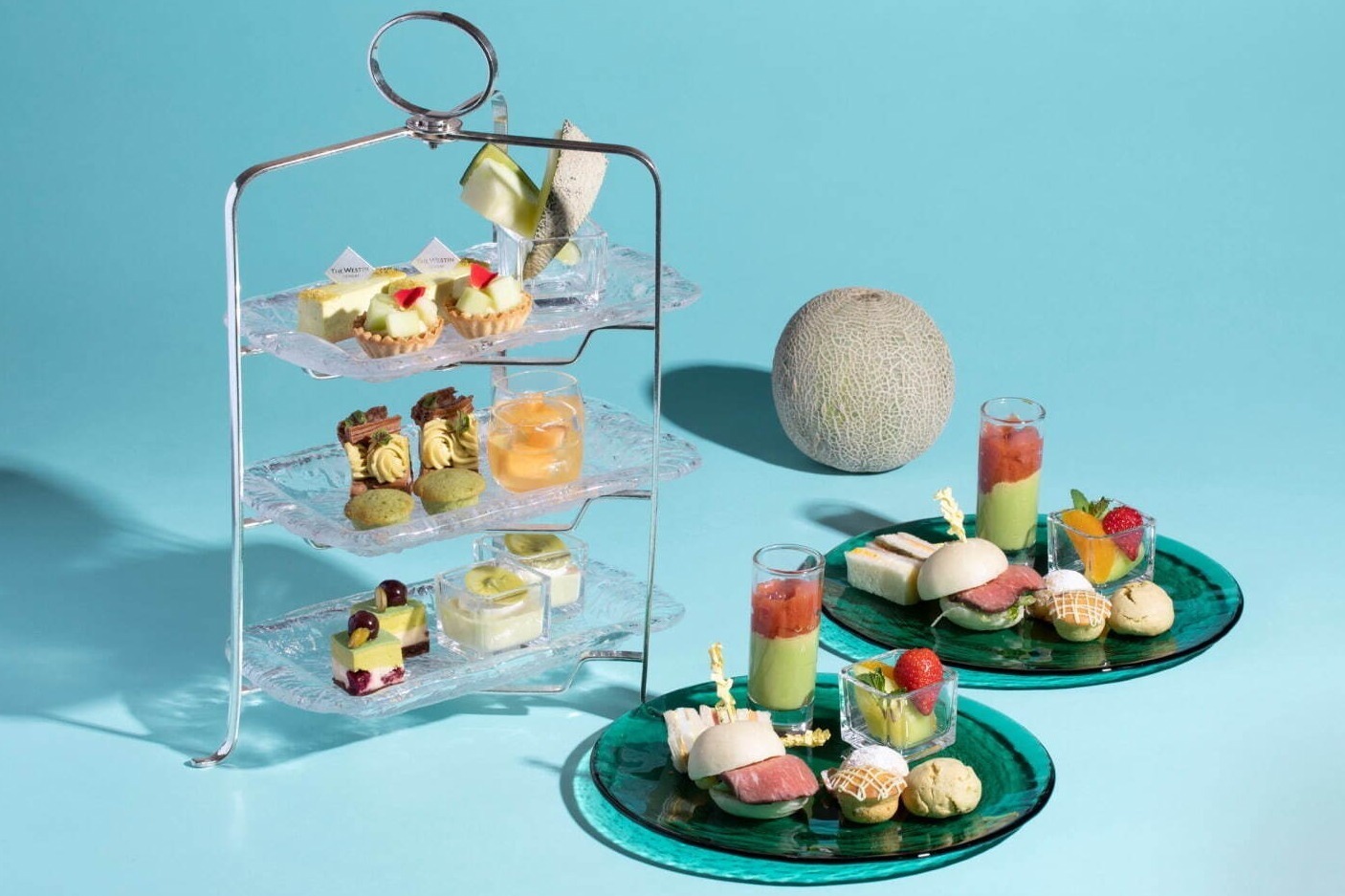 「天空のメロン＆ピスタチオ」のアフタヌーンティー、ウェスティンホテル仙台・天空のレストランで