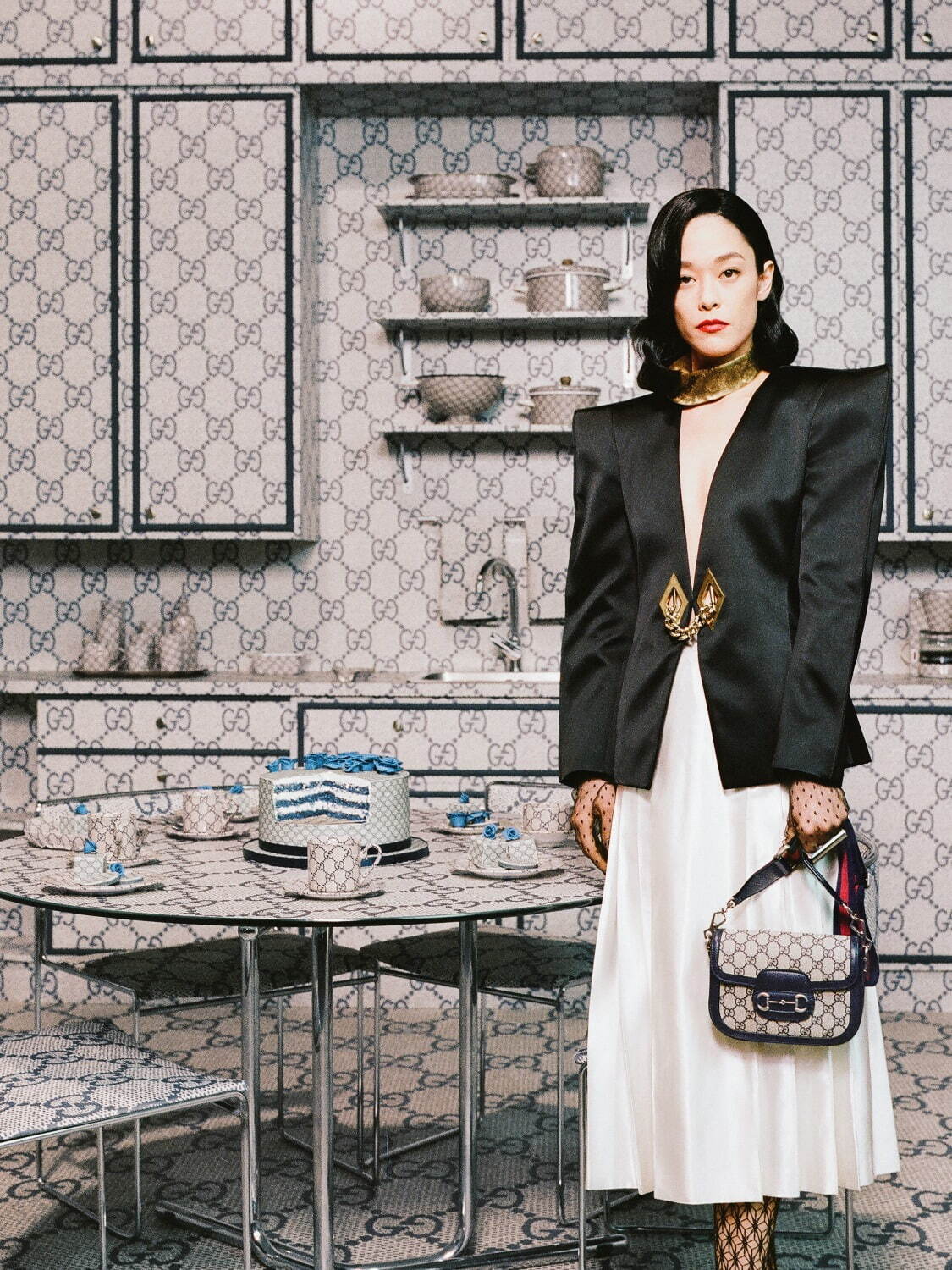 グッチ(GUCCI) ブルー GG キャンバス｜写真3