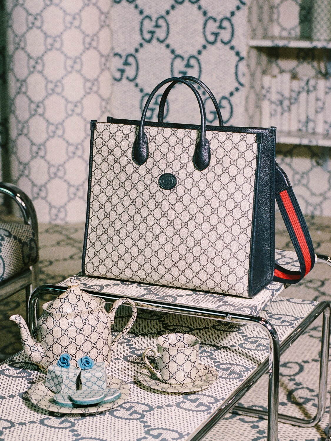 グッチ(GUCCI) ブルー GG キャンバス｜写真14