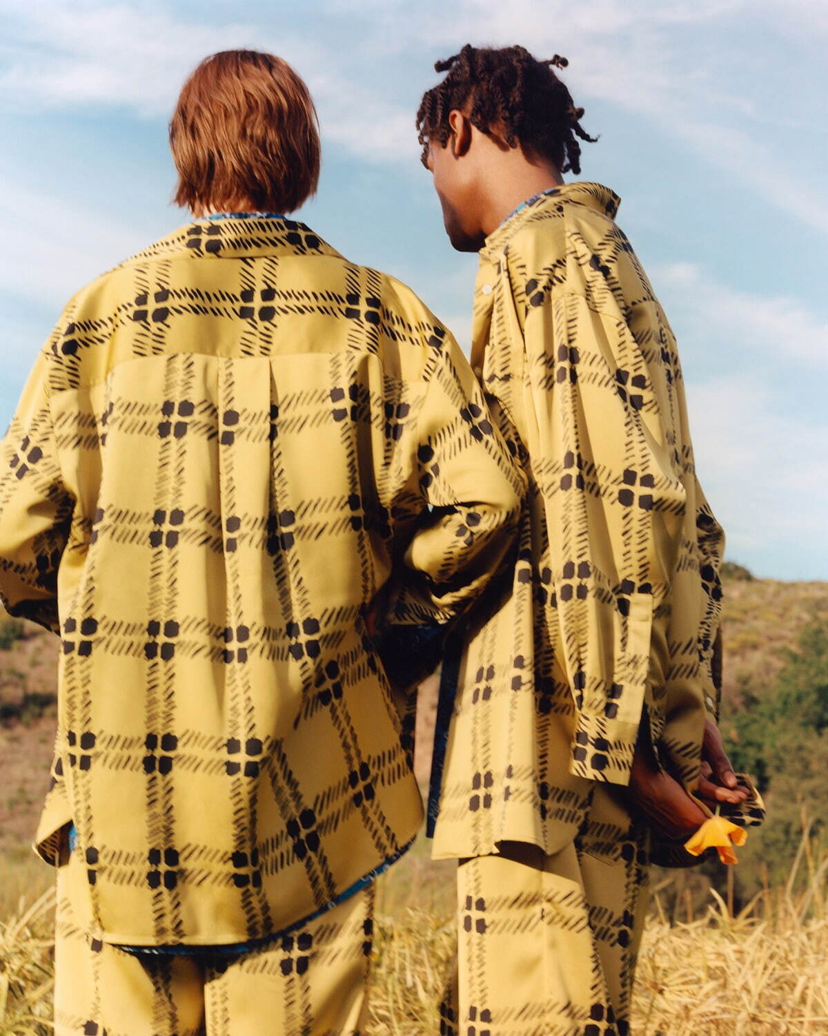 ユニクロUNIQLO×マルニMARNI 花柄異素材プリーツシャツ