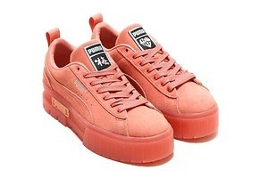 プーマ"厚底＆クリアソール"のウィメンズスニーカー、アトモス ピンク・エフアールツーとコラボ